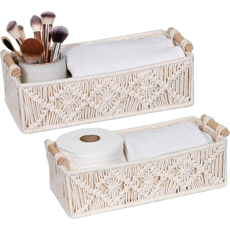 Gracie Oaks 2 Piece Bathroom Storage Container Set Wayfair